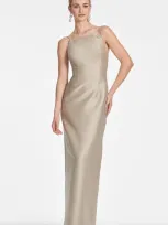 Sachin & Babi Pryce Gown In Neutral