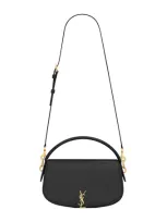 Saint Laurent Calfskin New Voltaire Crossbody Bag In Black