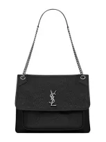 Saint Laurent Leather Niki Bag In Black