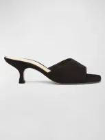 Schutz Dethalia Leather Heeled Mule In Black, Women's At Urban Outfitters