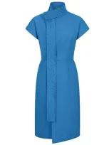 Shanghai Tang Longhua Dress In Blue