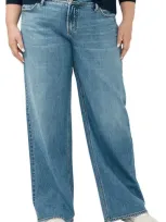 Silver Jeans Co. Suki Curvy Mid Rise Wide Leg Jeans In Indigo