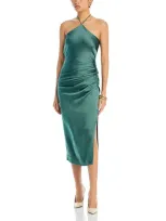 Simkhai Hansel Satin Halter Midi Gown In Park Slope