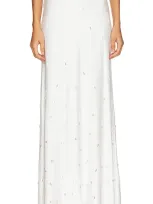 Simkhai Kade Embellished Maxi Skirt In White