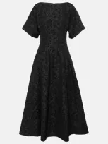 Simkhai Rosalie Jacquard Midi Dress In Black