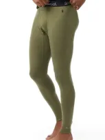 Smartwool Classic Thermal Merino Wool Blend Base Layer Leggings In Winter Moss Heather