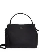 Smythson Leather Day Top-handle Bag In Black