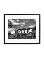 Sonic Editions Hollywood Sign; 2015 Framed Photography Print In Black