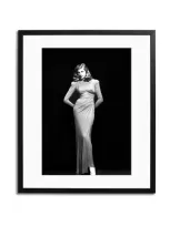 Sonic Editions Lauren Bacall Posing Framed Photography Print In Black