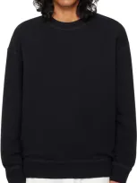 Sunspel Black Oversized Loopback Sweatshirt