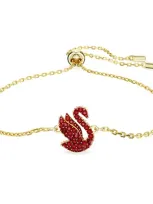 Swarovski Iconic Swan Armband In 紅色