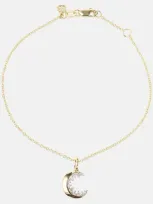 Sydney Evan Crescent Moon 14kt Gold And White Gold Chain Necklace With Diamonds