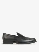 Tod's Classic Black Leather Loafers For Men