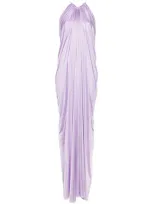 Tom Ford Draped Halterneck Gown In Purple