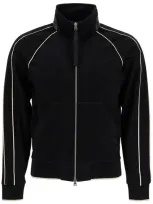 Tom Ford "v-neck Viscose Zip-up In Black