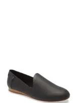 Toms Darcy Flat Loafer In Black Veg Tan Leather