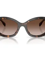 Tory Burch 53mm Gradient Oval Sunglasses In Tortoise