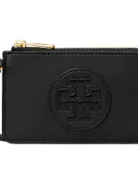 Tory Burch Ella Bio Zip Card Case In Black