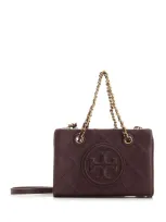 Tory Burch Fleming Soft Mini Chain Tote 2 In Bordeaux