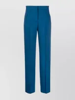 Tory Burch Tailored Draped Wide Pants In Blue