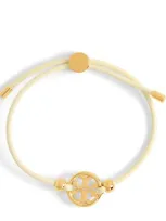 Tory Burch Leather Miller Slider Bracelet In Gold