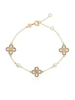 Tory Burch Logo Embellished Bracelet In Gold