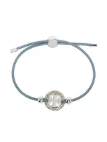 Tory Burch Blue Miller Crystal Slider Bracelet