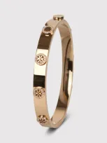 Tory Burch Miller Stud Pavè Hinge Bracelet In Gold