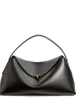 Totême Leather T-lock Top-handle Bag In Black