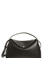 Totême T-lock Leather Shoulder Bag In Black