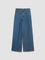 Totême Wide Leg Jeans In Vibrant Blue