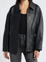 Treasure & Bond Leather Jacket In Black