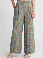 Treasure & Bond Pleated Wide Leg Pants In Blue- Olive Boutique Floral