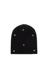 Twinset Knitted Bonnet In Black  