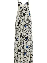 Ulla Johnson Leilani Abstract Floral Devoré Gown In Black,white