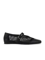 Vagabond Wioletta Mesh Flat In Black