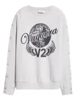 Vaquera Snap Sleeve Graphic Sweatshirt In Grey