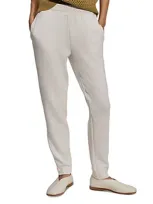 Varley The Slim Zip Hem Pants In Ivory Marl