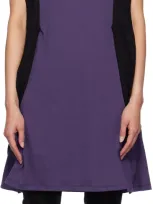 Venicew Purple & Black Backpack Minidress In Purple/black