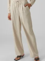 Vero Moda Jesmilo High Waist Wide Leg Pants In Silver Lining