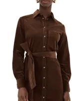 Veronica Beard Jean Ryan Dress Dark Cocoa