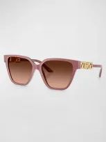 Versace Gradient Mixed-media Butterfly Sunglasses In Pink Gradient