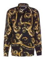 Versace Jeans Couture Chromo Print Couture Shirt In Black