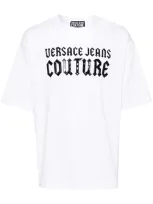 Versace Jeans Couture Logo-embossed Cotton T-shirt In White