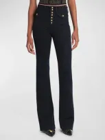 Versace Jeans Couture Mid-rise Bootcut Jeans In Blu Black