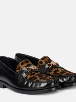 Versace Medusa '95 Leopard-print Loafers In Black