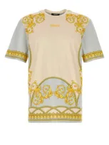 Versace Barocco-print Cotton T-shirt In Multicolor