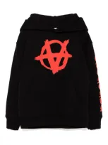 Vetements Logo Print Hoodie In 黑色