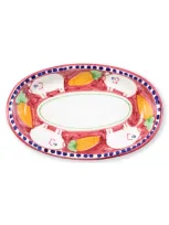 Vietri Campagna Small Oval Tray In Red