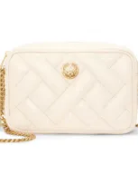 Vince Camuto Kisho Quilted Leather Crossbody Bag In Gold